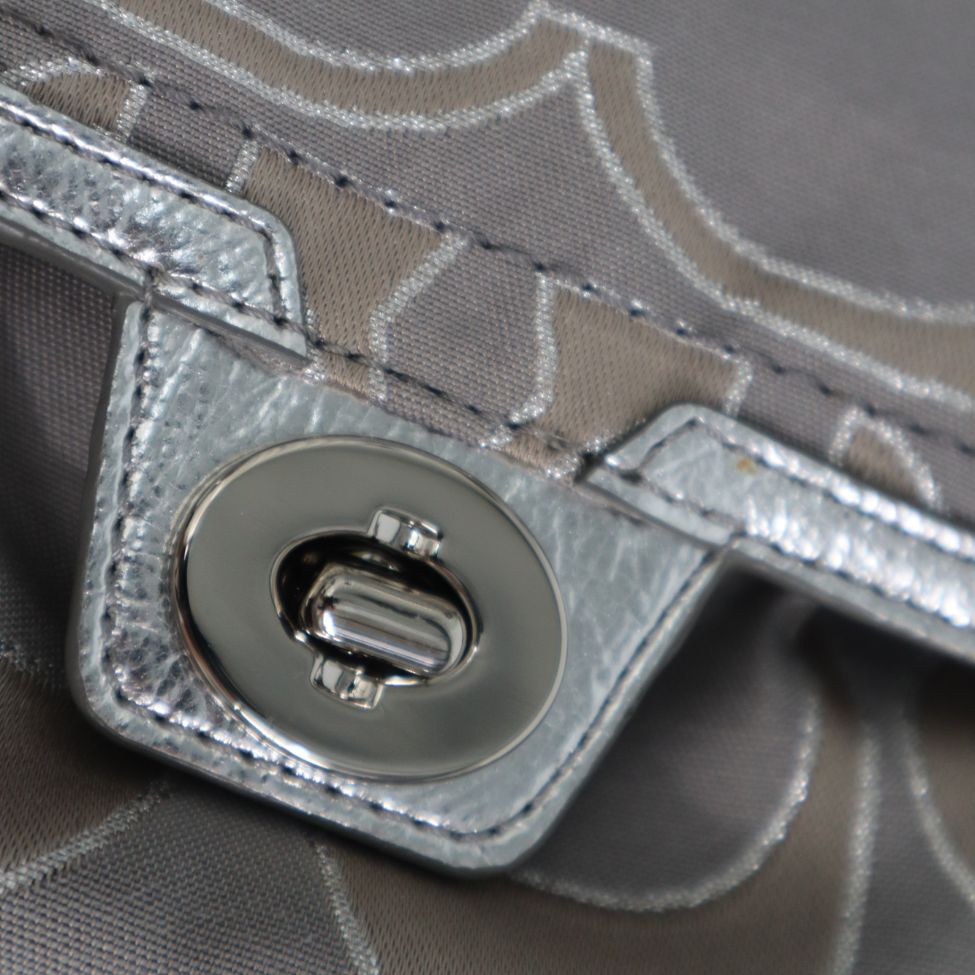 Coach Poppy Metallic Signature Hippie