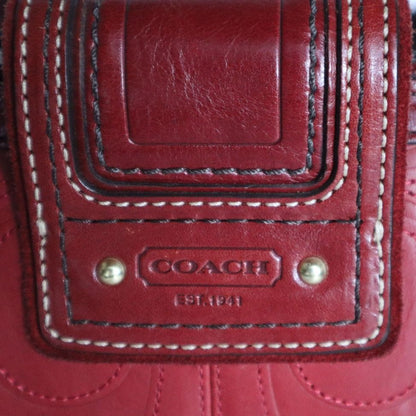 Coach Hampton Signature Red Satchel