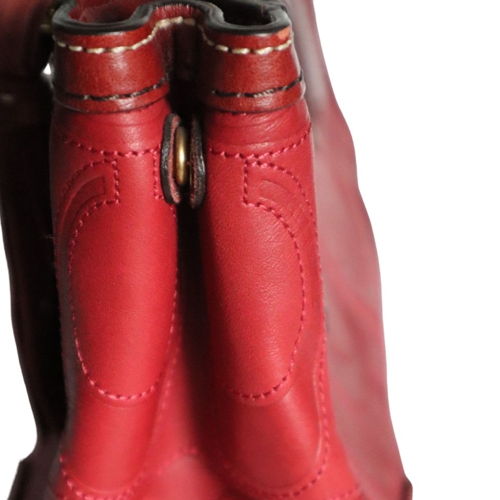 Coach Hampton Signature Red Satchel