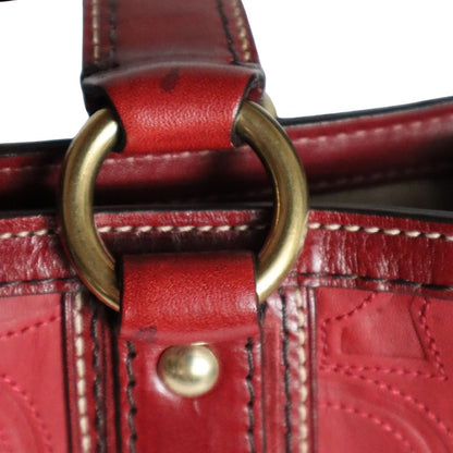 Coach Hampton Signature Red Satchel