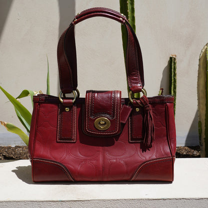 Hampton Signature Red Satchel