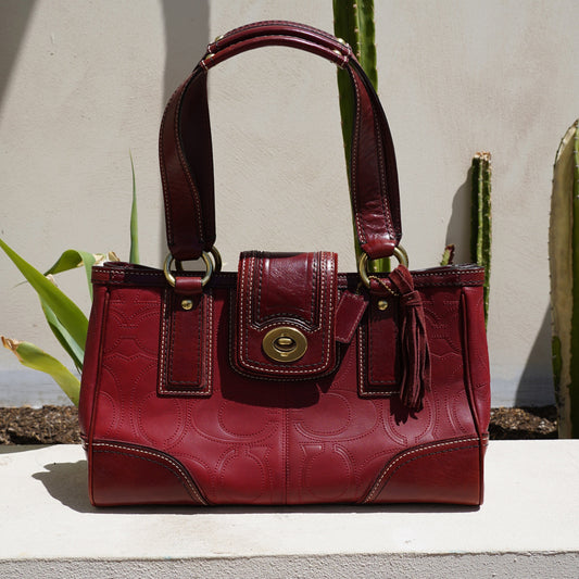 Hampton Signature Red Satchel