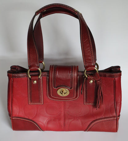 Hampton Signature Red Satchel