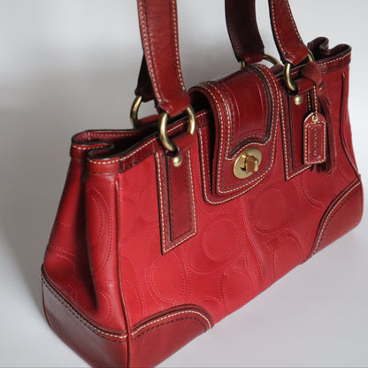 Hampton Signature Red Satchel