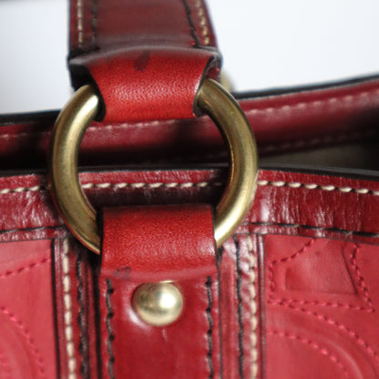 Hampton Signature Red Satchel