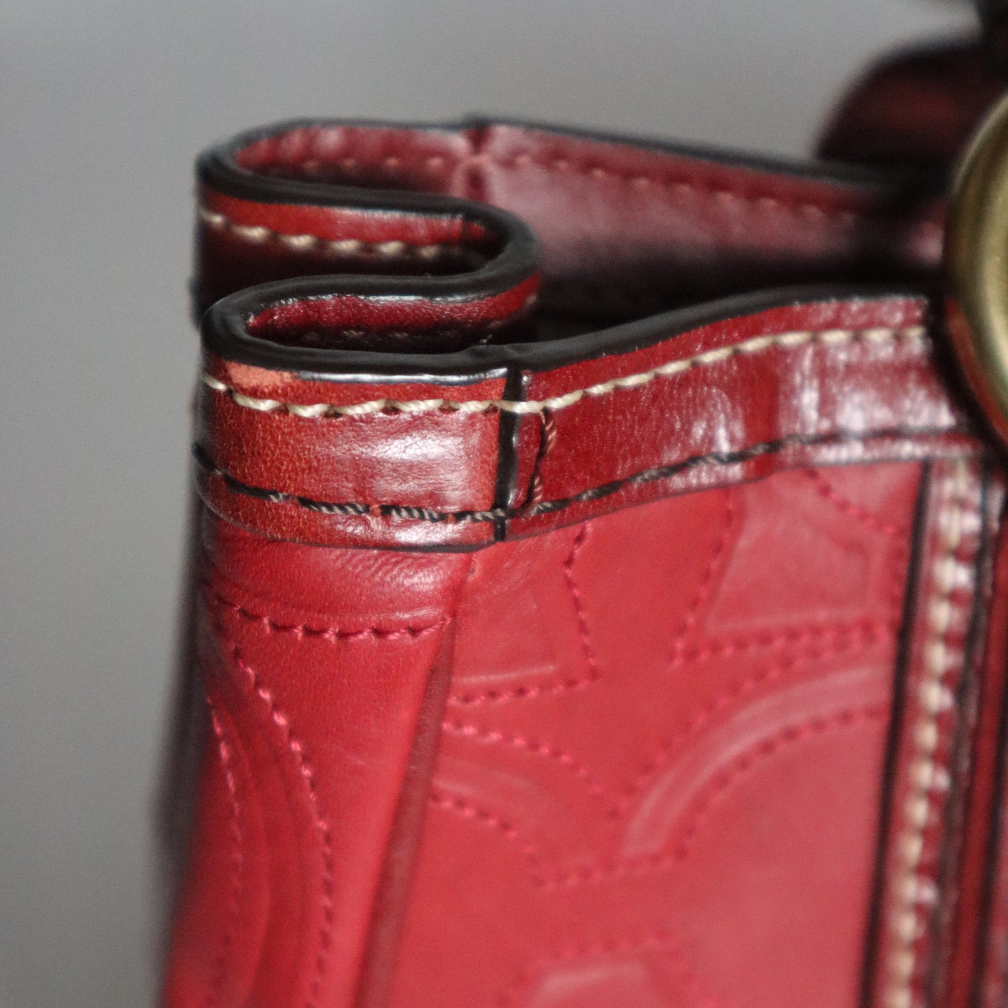 Hampton Signature Red Satchel