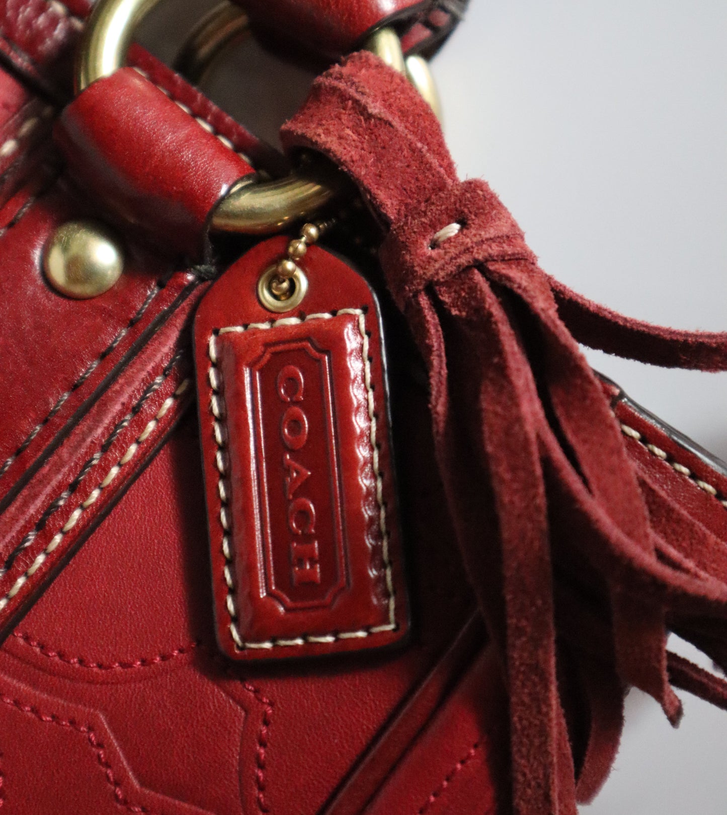 Hampton Signature Red Satchel