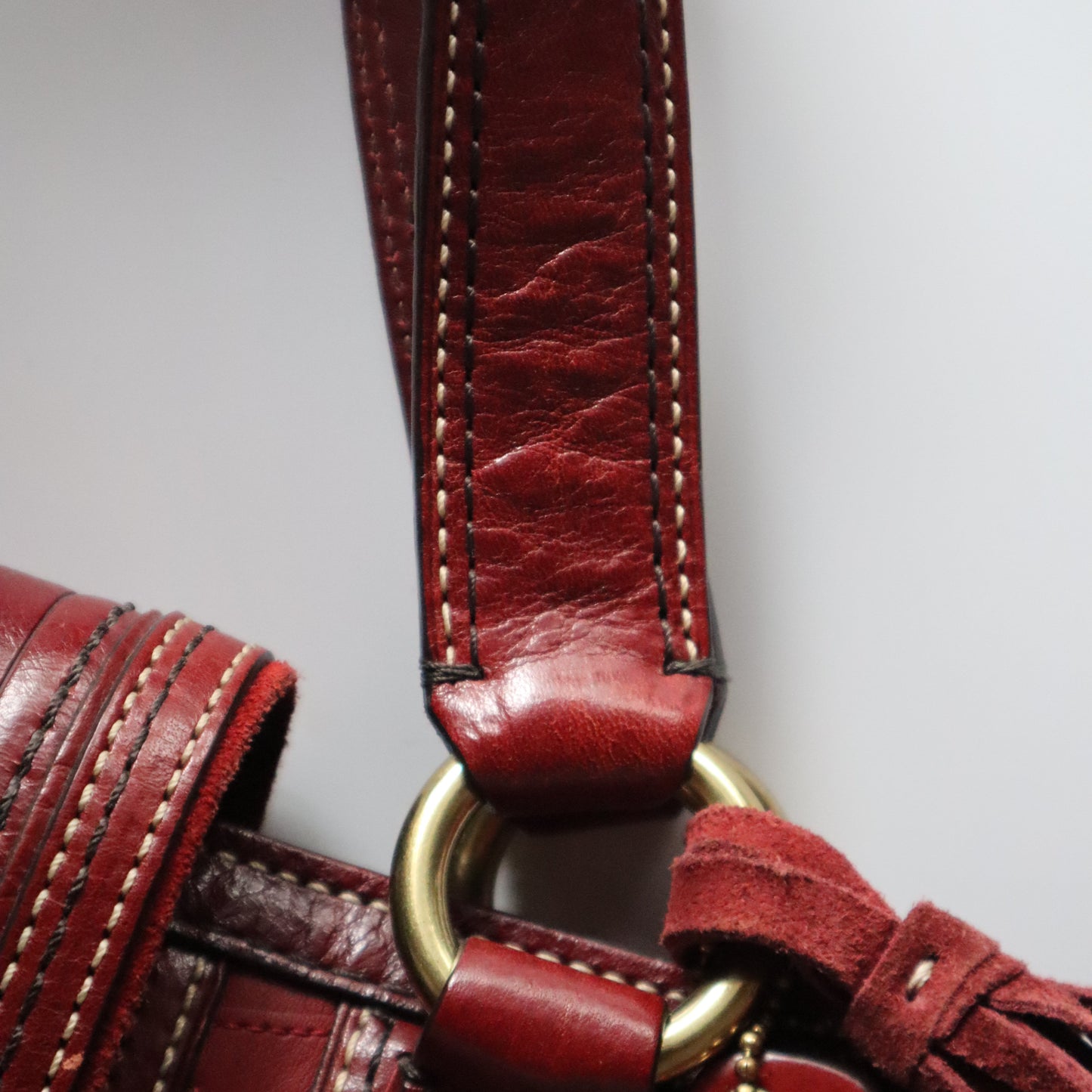 Hampton Signature Red Satchel